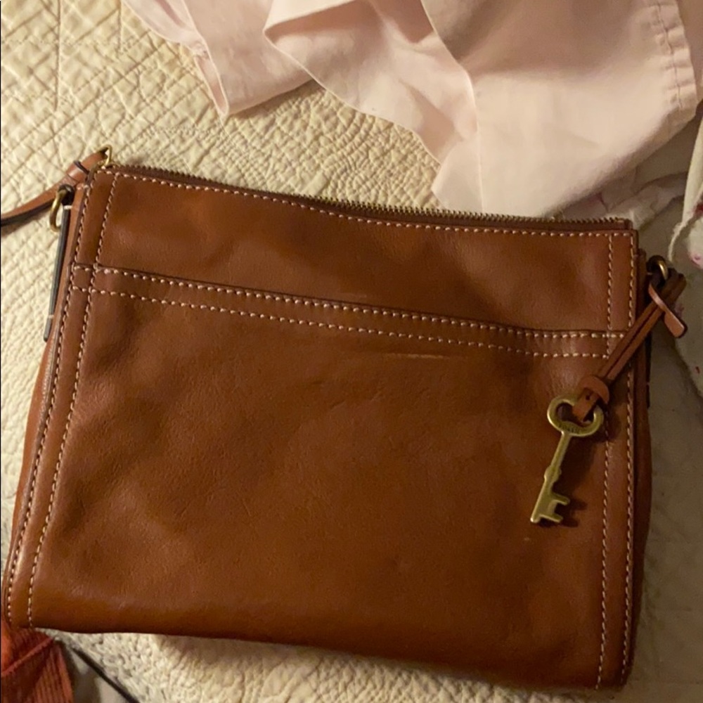 Fossil Leather Crossbody EUC